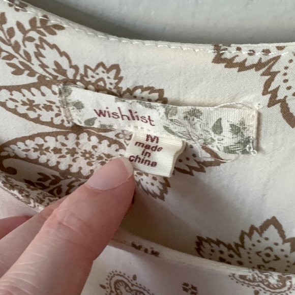 Wishlist Beige Paisley Bohemian Style Dress - Picture 4 of 5